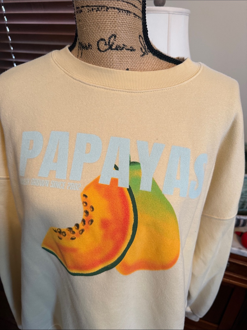 wild fable Cream Papayas Graphic Crewneck Sweatshirt - Picture 2 of 4